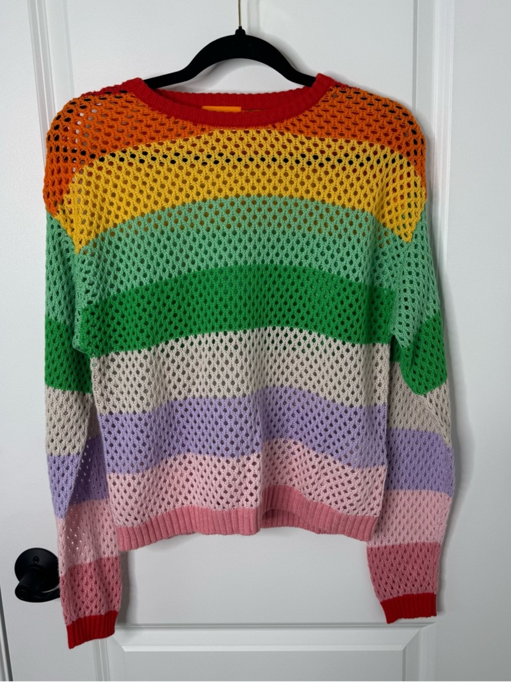 Wispr Open-Stitch Rainbow cotton silk Crew Sweater xs - Picture 2 of 9